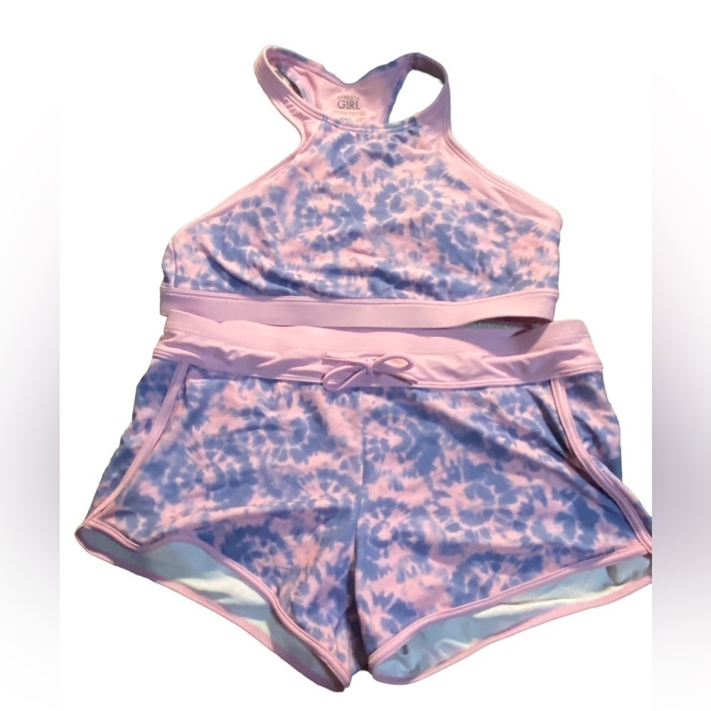 𝅺athleta Girl Cannonball Racerback top and Cannonball shirt swimsuit